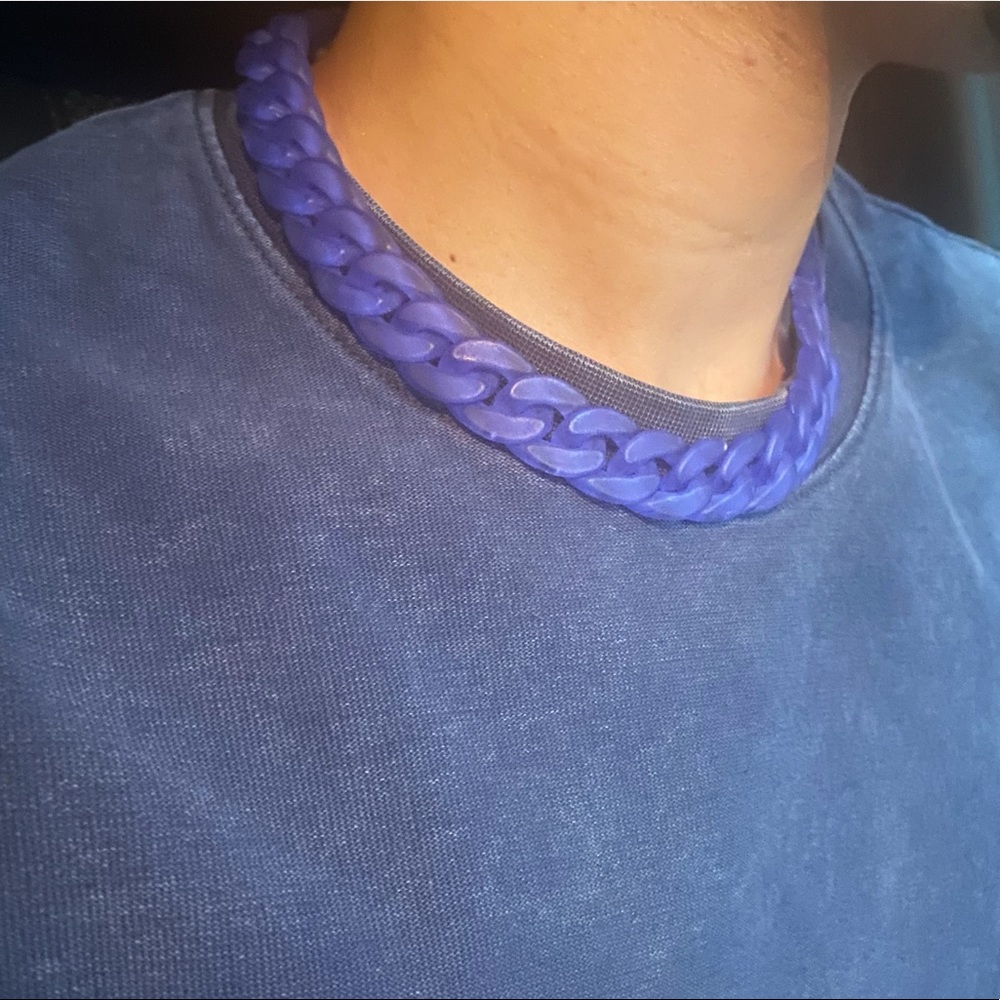 Blue acrylic necklace